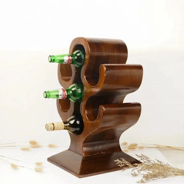 Деревянная подставка ручной работы для 7 бутылок WB3099  купить в интернет магазине Мебель из массива. Звоните +7 495 961-63-63 Мебель Индонезии